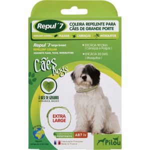 coleira repelente caes grd porte pilou repul