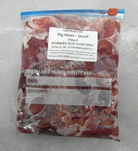 Frozen pig heart 1kg