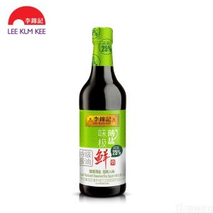 李锦记味极鲜薄盐 500ml salt reduced seasoned soy sauce 