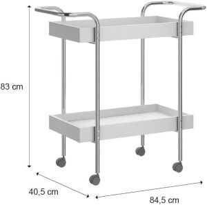 CARRARO AUXILIARY TROLLEY  LEGNO BLK MATTE  845x830x405 MM #  1284/19570