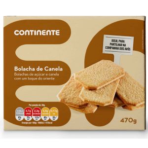 Bolacha De Canela Continente 470g