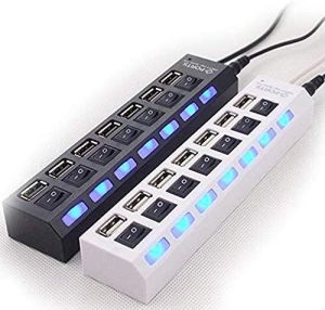 7-port USB 2.0 High Speed Adapter On/off Switch for Laptop / Pc