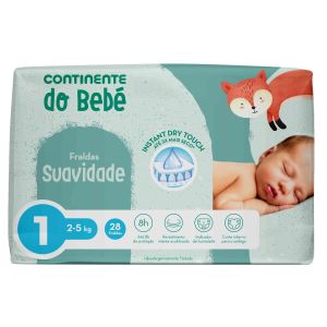 continente do bebe fralda suavidade 26un