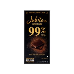 chocolate preto 99% cacau 100g jubileu