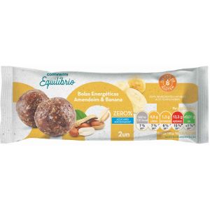 Bola Energeticas Amendoim e Banana Continente Equilibrio 2un