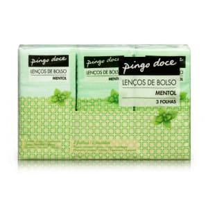 Lencos Pingo Doces Bolsos Mentol 3 Folhas