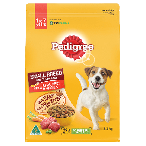 PEDIGREE SMALL BREED WHIT TENDER REAL BEEF & VEGIES 2.5G