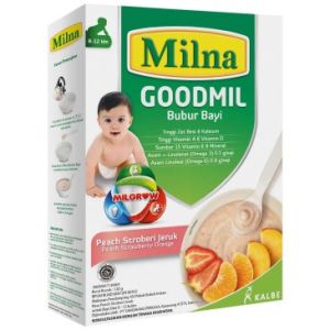milna goodmil bubur bayi peach strawberry jeruk 120gr