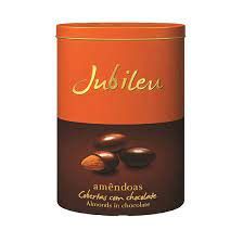 Amemdoas cobertas c chocolate leite 350gr jubilio 