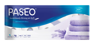 Paseo Luxuriously strong yet soft bathroom roll 2ply  10rolls