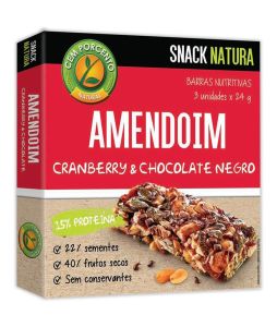 snack natura amendoim crandberry and chocolate negro