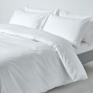 white cotton covers-2 bolsters covers-2 pillow covers