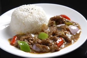Black Pepper Beef Rice
