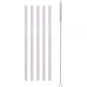 Lamart glass straws set 0.8cm cleanning brush #LT7055