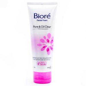 biore facial foam pore & oil clear 100g 