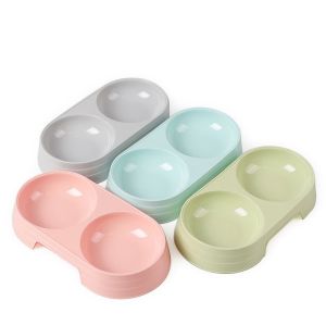 Plastics Pet food bowl double 