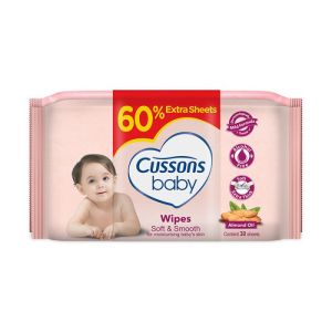 Cussons baby wipes soft and smooth 50s pink