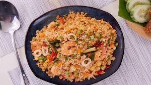 NASI GORENG TOMYAM SEAFOOD (Thai-style Seafood Tomyam Fried Rice)