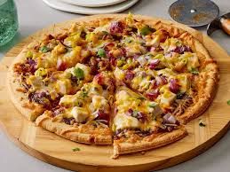 Beef BBQ pizza (pizza based sauce, minced beef, BBQ sauce & cheese)