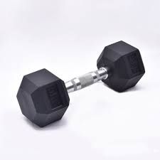GYM RUBBER HEX DUMBBELL 17.5KG # TZ-3001 