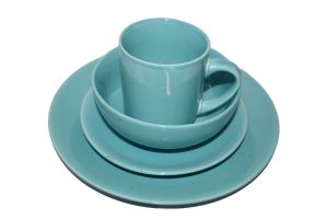 Funky plate/bowl, cup set blue  