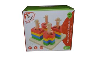 geometric shapes wooden stracker 16packs