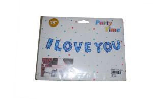 I Love You Balloons Blue