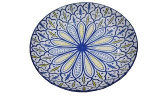 Vintage blue  ceramics plate