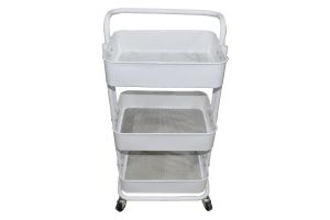Multi purpose white Metal shelf 