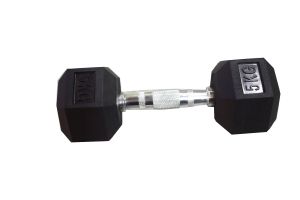 GYM RUBBER HEX DUMBBEL 5KG #TZ 3001 #60809309