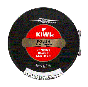 Kiwi Shoe Plolish 17.5ml Black Kecil