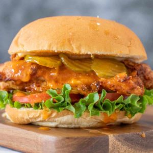 Spicy chicken burger