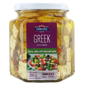 Emborg Greek Cheese Cube With Olive & Herbs 300g