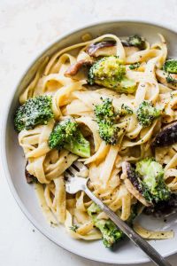 Fettucine with Mushrooms and  Broccol "sunday 29th may"