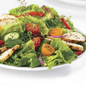 Grilled Chicken salad balsamic honey dressing