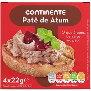 'PATE ATUM CONTINENTE 4X22G'  