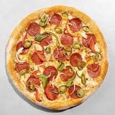 PAULO- sauce, chesse, mushroom, pepperoni, olive, cupsicum & chili 