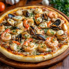 SEAFOOD- sauce, mixed seafood, capsicum, pineapple, onion, anchovies 