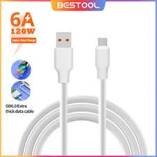 120W 6A USB Type C Cable Super Fast Charging