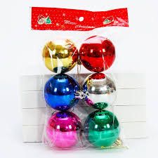 6pcs 3/4/5/6/8cm Christmas Balls