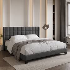 OSHI SHURI BED FRAME 160X200 CM DARK GREY