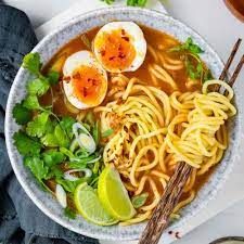Korean Ramyun ( Korean instant noodle & served with Rice )
