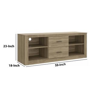 CARRARO TV CABINET 2  DRAWER W/4 NICHES NOCE  1505X575X450 MM #  1394/19740