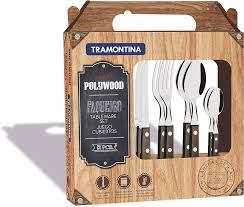 TRAMOTINA CUTELARIA  25PCS  TABLE WARE SET W/STEAK KNIVES #23498/630