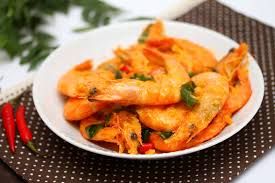 Salted Egg Yolk Prawns ( crispy prawns coated in creamy Salted egg yolk sauce )