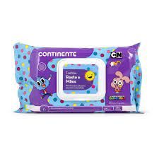Toalhas continente Kids Rosto Maos 40Uni