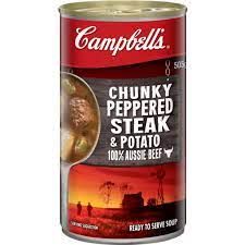 CAMPBELLºS SOUP CHUNKY PEPPERED STEAK 505G
