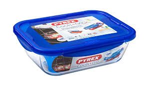 AMBITION COOK&GO RECT DISH W/PLASTIC LID 1.7L (HEATPROOF) #36845