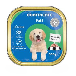 'CONTINENTE PATE ALIMENTO CAO JUNIOR COM PERU 300G'