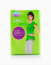kotex long & wide  scented 32liners aloe vera 32s 